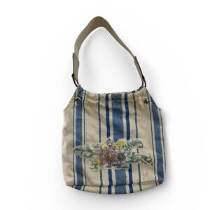 DIESEL VTG Y2K Striped Canvas Shoulder Bag